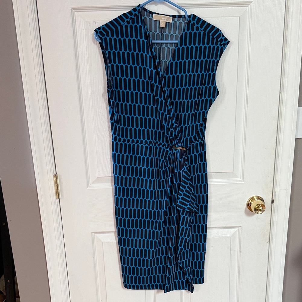 Michael Kors Blue Patterned Dress